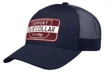 Barricade Shield Curved Bill Snapback Hat - Navy 1