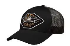 Dhcm Wing Spanner Curved Bill Snapback Hat - Black 1
