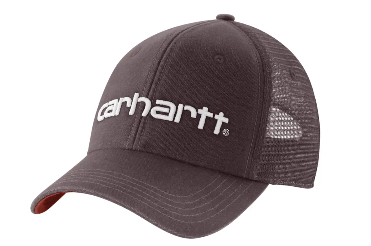 Canvas Mesh-Back Logo Graphic Cap - Dark Sepia 1