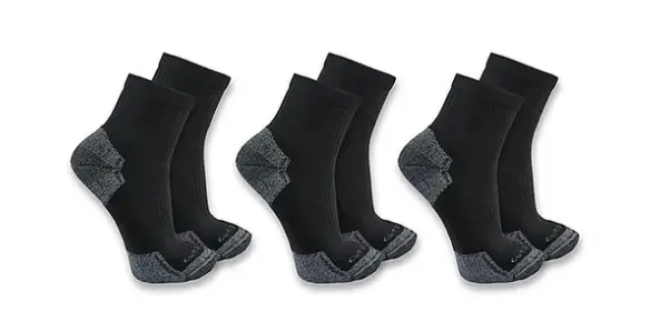 Men's Midweight Quarter Sock - Black 1