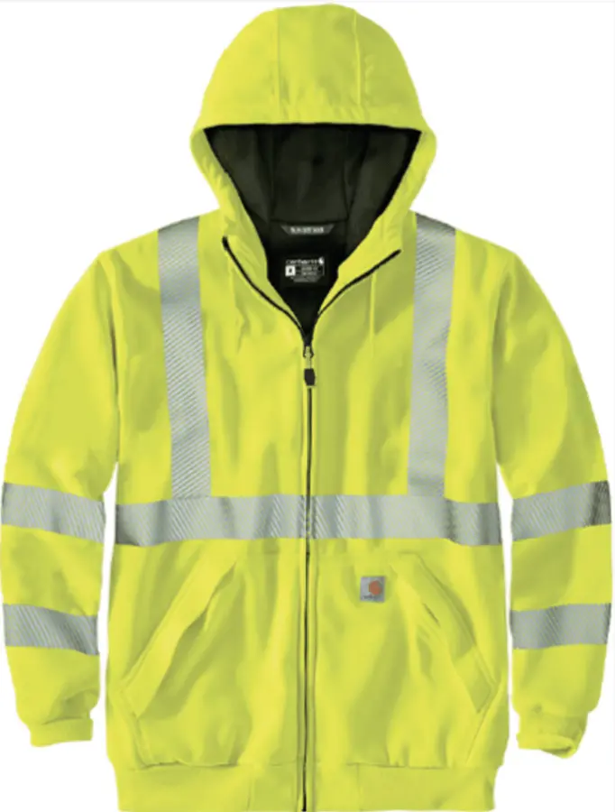 High-Vis Lf Mw Thermal-Lined Full-Zip Class 3-Bright Lime 1