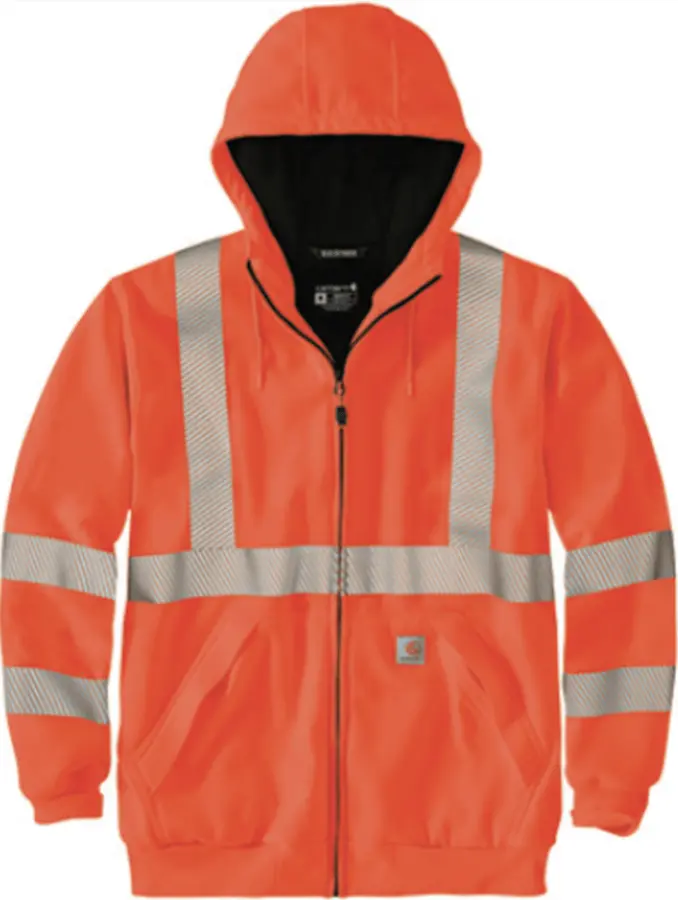 High-Vis Lf Mw Thermal-Lined Full-Zip Class 3-Bright Orange 1