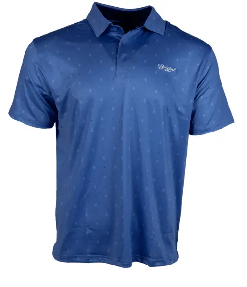 Bsg Crossed Tees Printed Polo - Blue 1