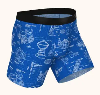 The Man With A Plan -  Blueprint Ball Hammock® Pouch Underwear With Fly 1