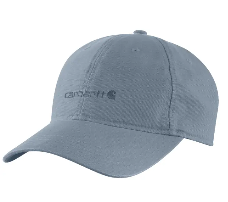 Women's Canvas Embroidered Graphic Cap- Light Faded Navy 1