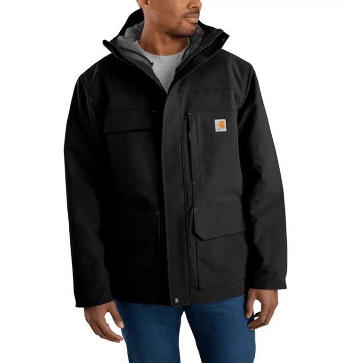 Super Dux™ Relaxed Fit Insulated Traditional Coat- Black 1