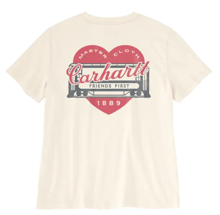 Women's Irvine Relaxed Heritage Heart T-Shirt- Eggshell 1