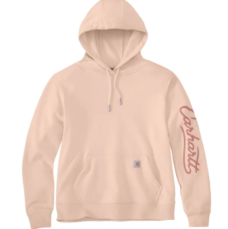 Women's Sawyer Script Logo Sweatshirt- Light Coral 1