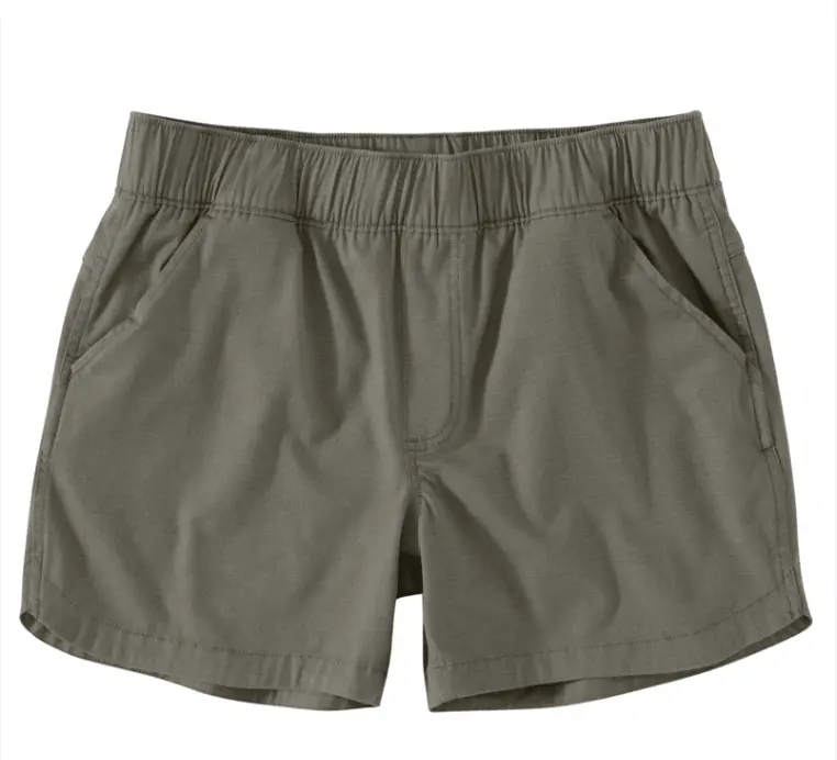 Women's Carhartt Force® Relaxed Fit Ripstop Work Short- Dusty Olive 1