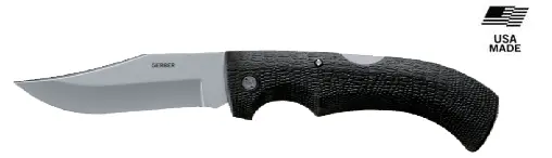 Gator Black Clip Point Plain Edge Folding Knife 1