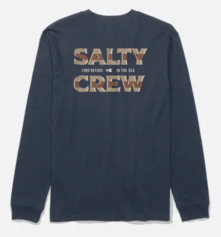 Offset Ls Tee- Navy 1