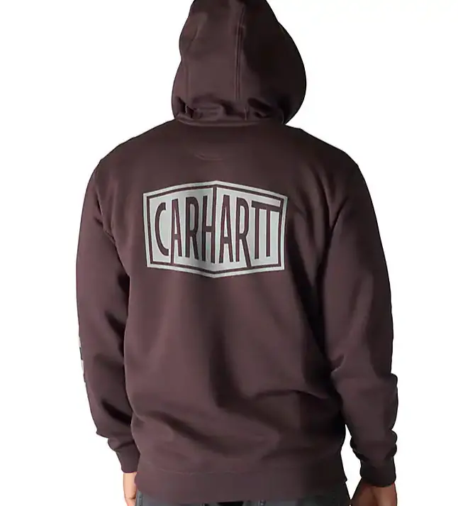 Rain Defender® Loose Fit Midweight Logo Graphic Sweatshirt- Dark Sepia 1