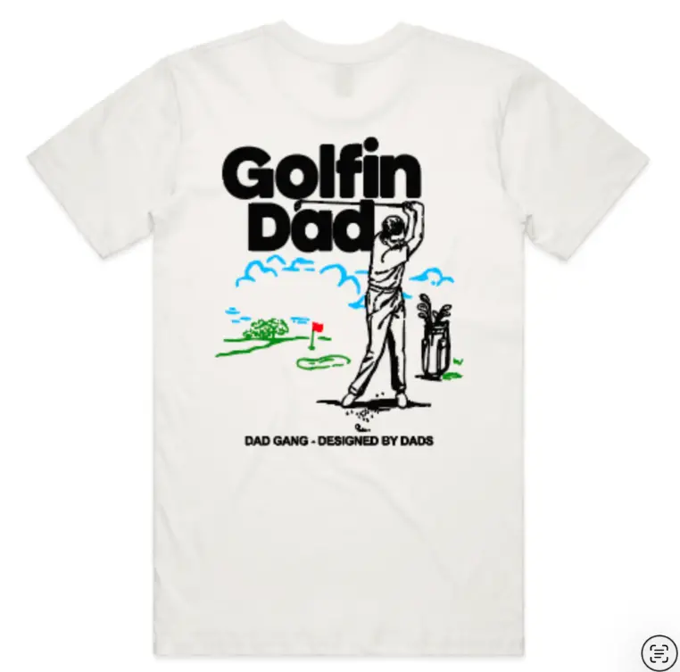 Golfin Dad Tee - White 1
