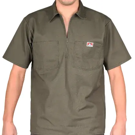 1/2 Zipper Short Sleeve - Olive Drab 1