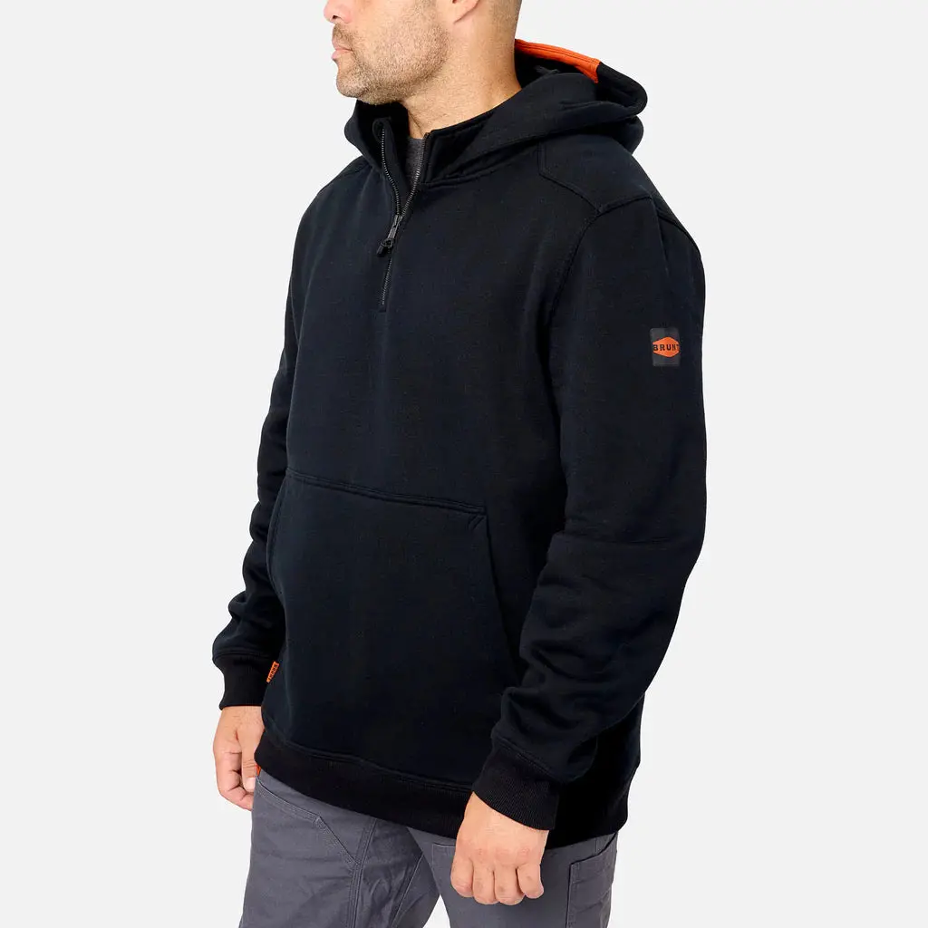 Shevlin Hooded Quarter Zip- Black 2