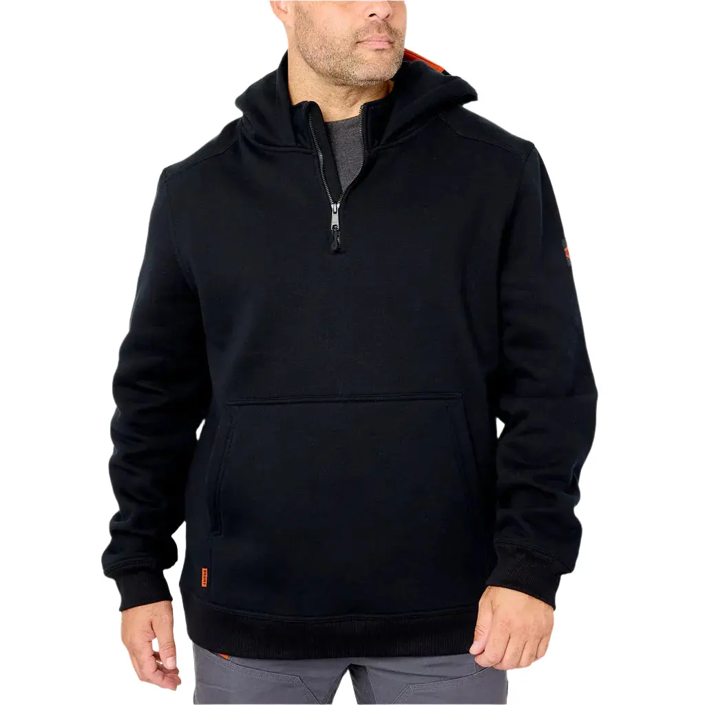 Shevlin Hooded Quarter Zip- Black 1