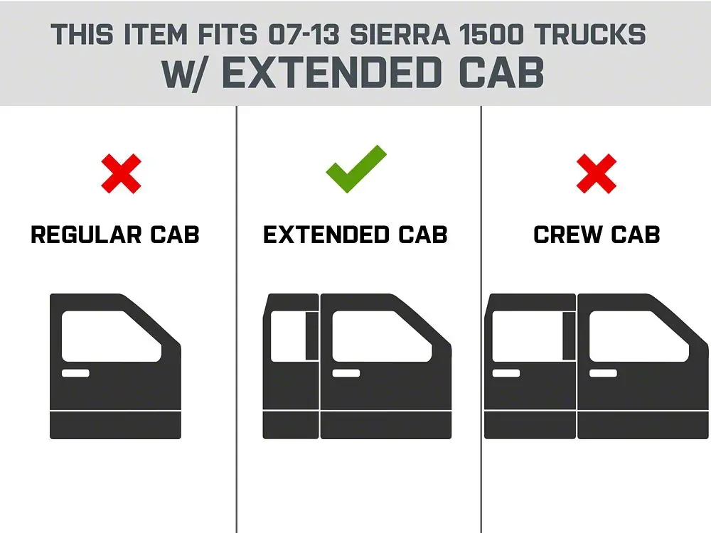 Barricade Hd Drop Side Step Bars (07-18 Sierra 1500 Extended/Double Cab) 2