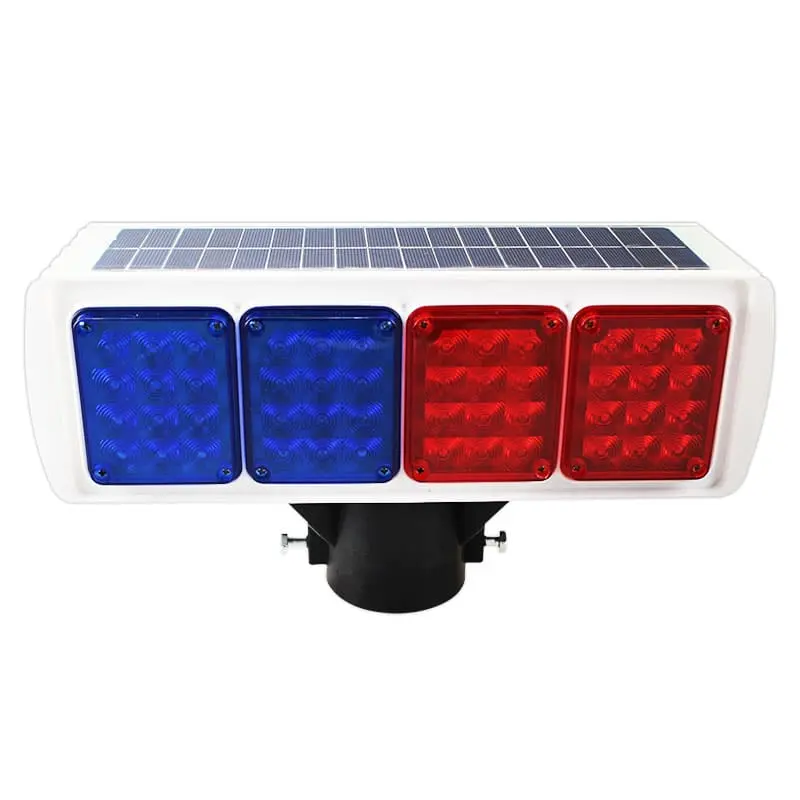 Solar Powered Strobe Flash Light In Blue And Red 1