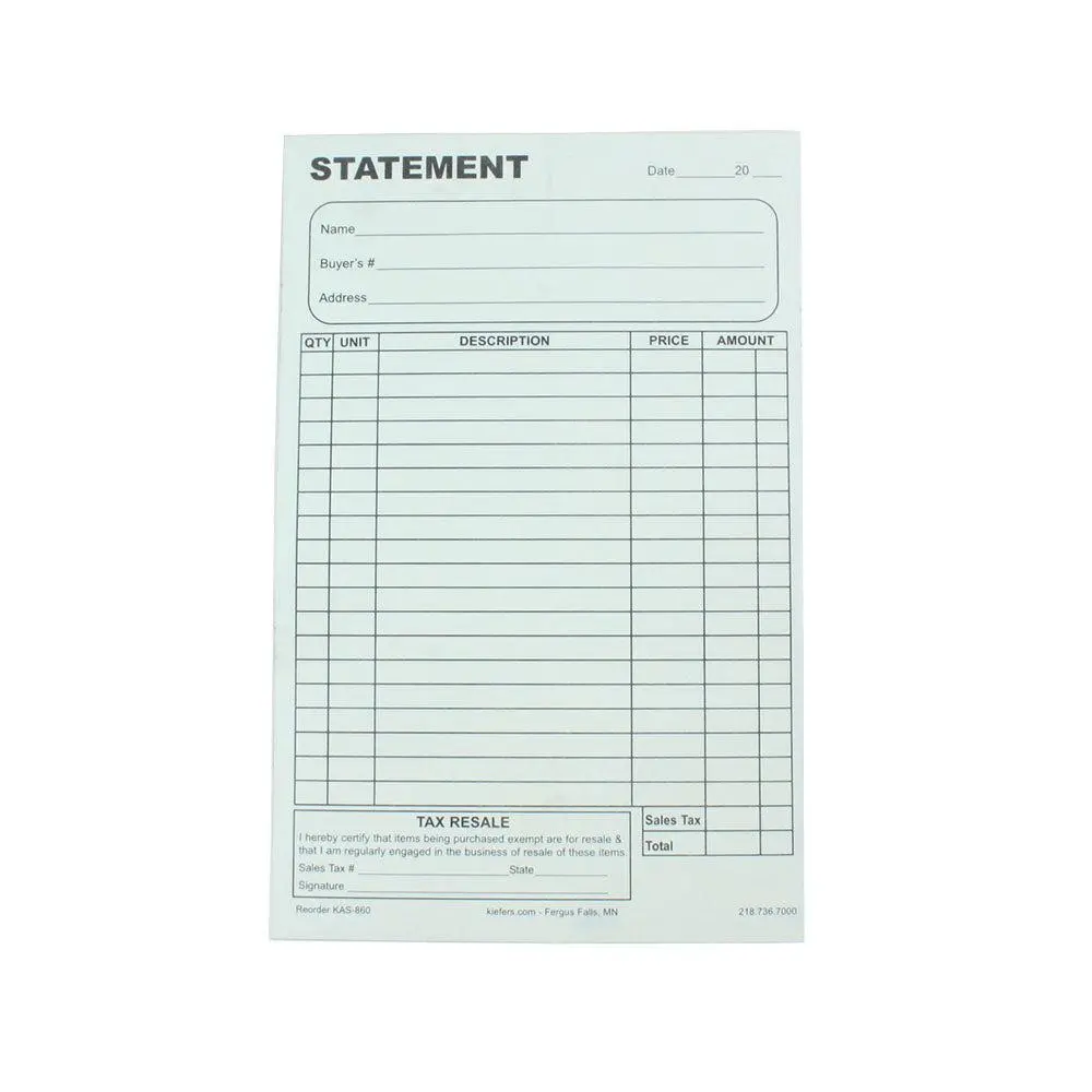 Stock 2-Part Sales Slips (100/Pack) 2 Versions 1