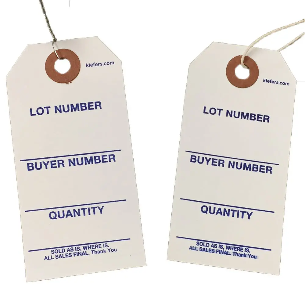 Stock #3 Tag - Wired (1000/Box) 1