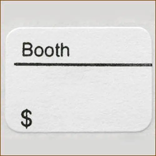 "Booth, Price" - Stock Printed Labels 1