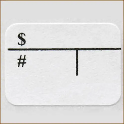 "Price, #" - Stock Printed Labels 1