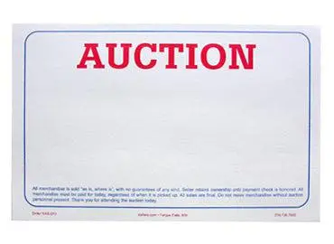 Stock "Wide" Bid Cards (200/Pack) Color Or Black 1