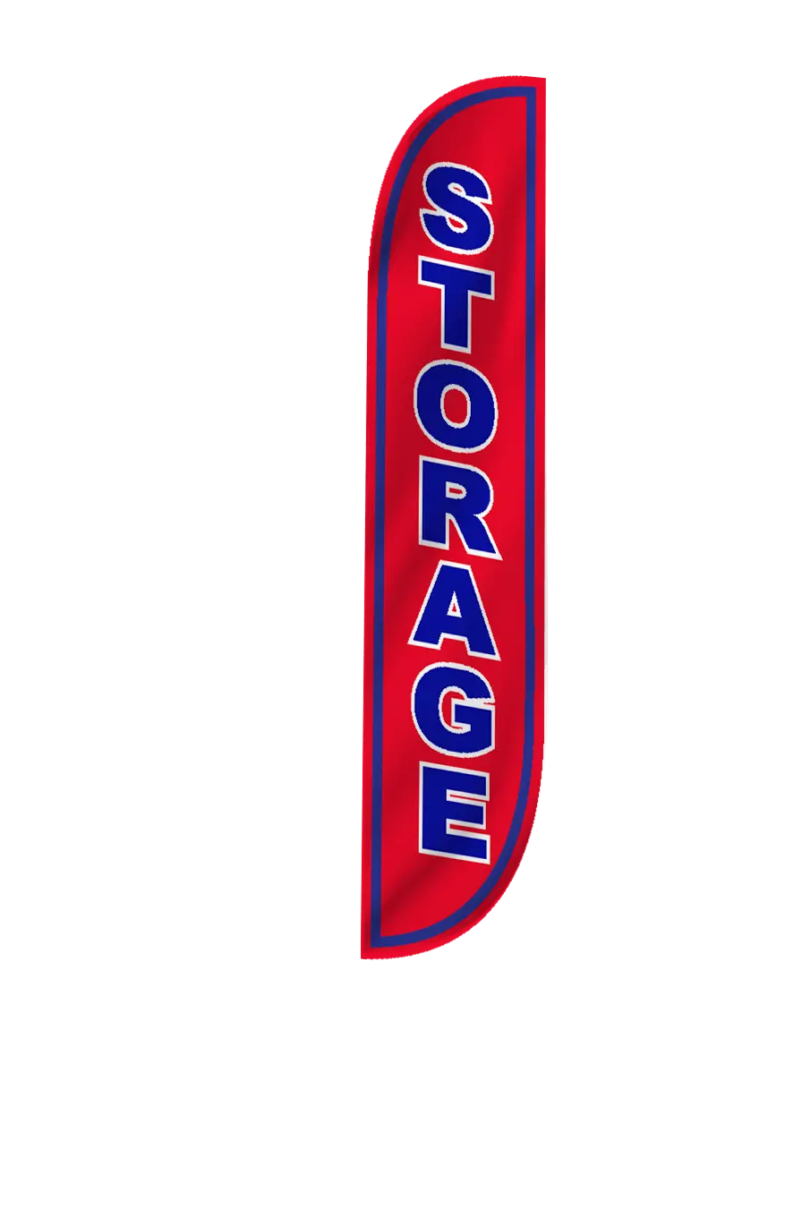 Storage Feather Flag Red 2