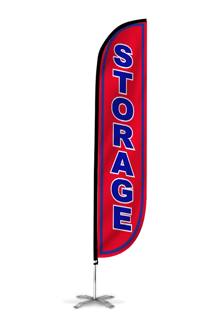 Storage Feather Flag Red 1