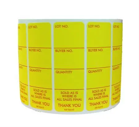 Style 2 Lotting Label - Super Stick (1000/Roll) 1