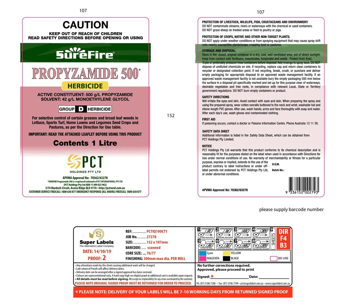 Surefire Propyzamide 500 Sc (500G/L Propyzamide) 1