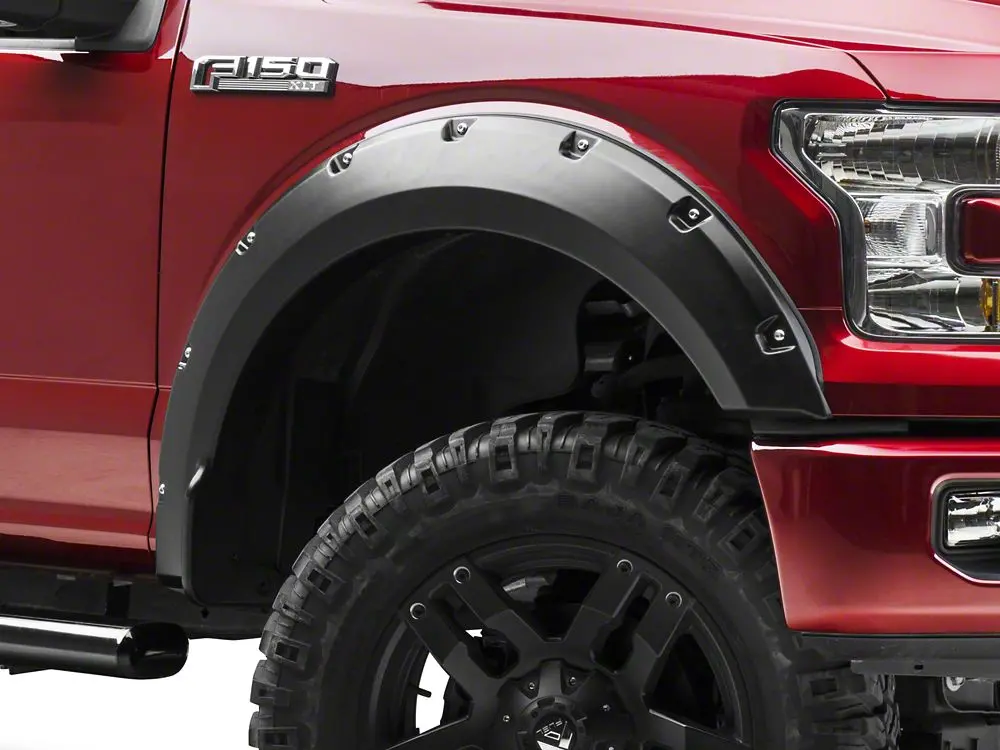 Barricade Premium Molded Black Fender Flares – Fits 2015–2017 Ford F-150 (Excl. Raptor)