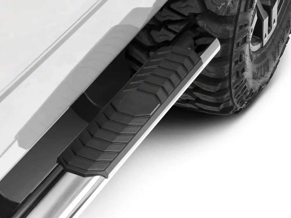 Barricade 4-Inch Flat Oval Running Boards; Stainless Steel (04-14 F-150 Supercab) 2