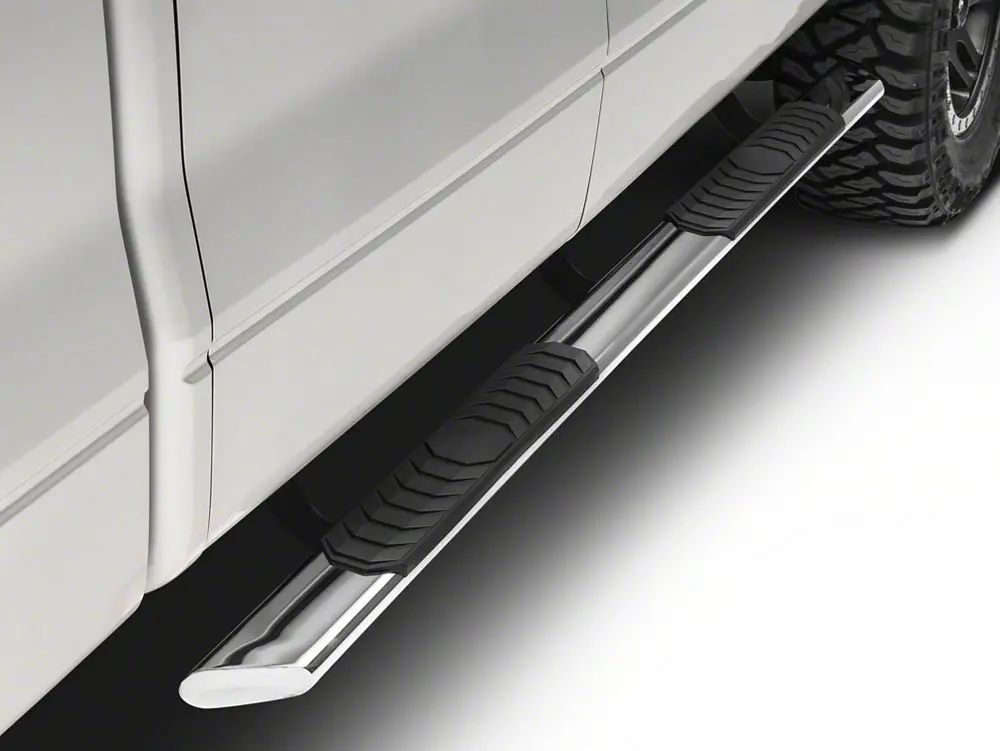 Barricade 4-Inch Stainless Steel Flat Oval Running Boards – For 2004–2014 Ford F-150 SuperCrew