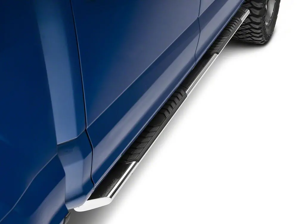 Barricade 4-Inch Stainless Steel Flat Oval Running Boards – Designed for 2015–2025 Ford F-150 SuperCrew