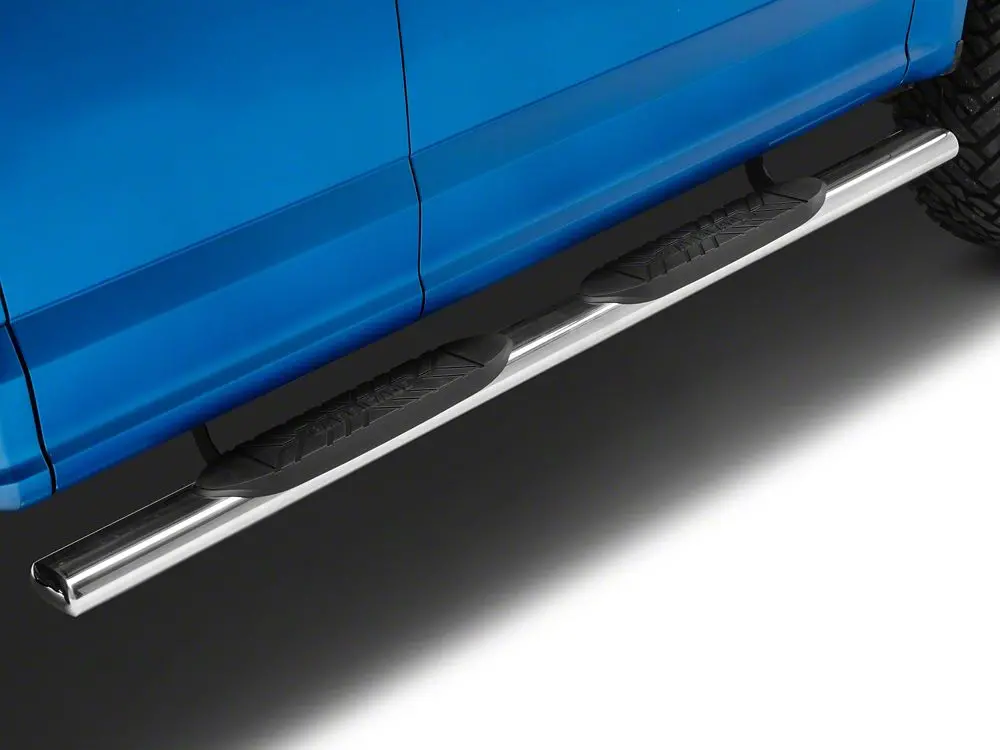 Barricade E-Series 5-Inch Stainless Steel Side Step Bars with Straight Ends – For 2015–2025 F-150 SuperCab
