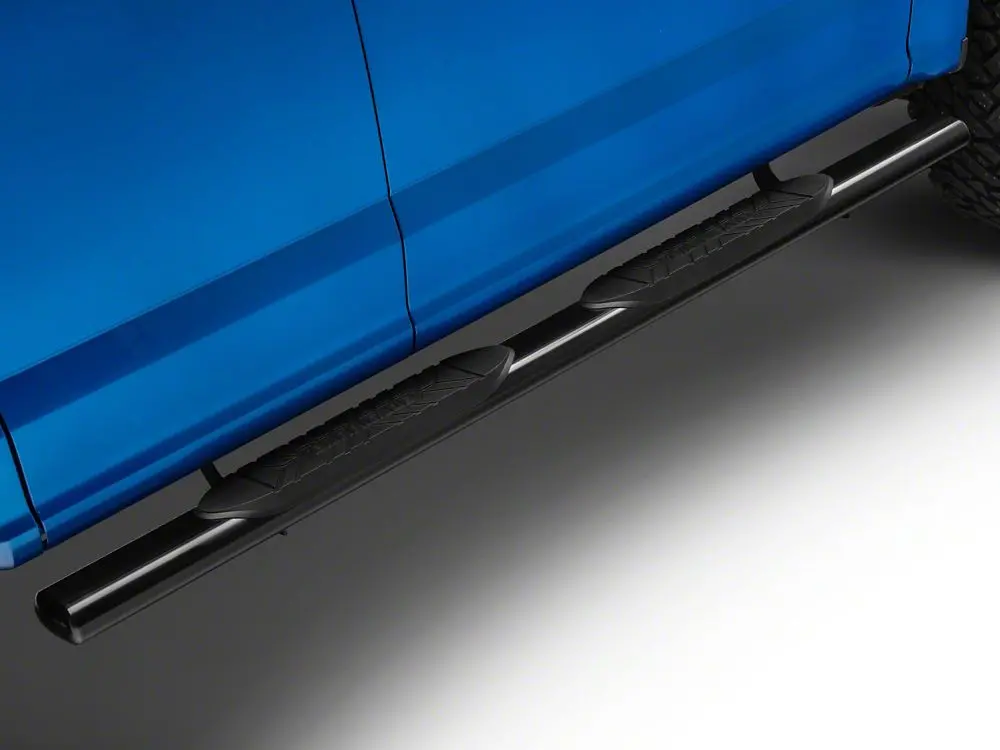 Barricade E-Series 5-Inch Black Side Step Bars with Straight Ends – Designed for 2015–2025 Ford F-150 SuperCab
