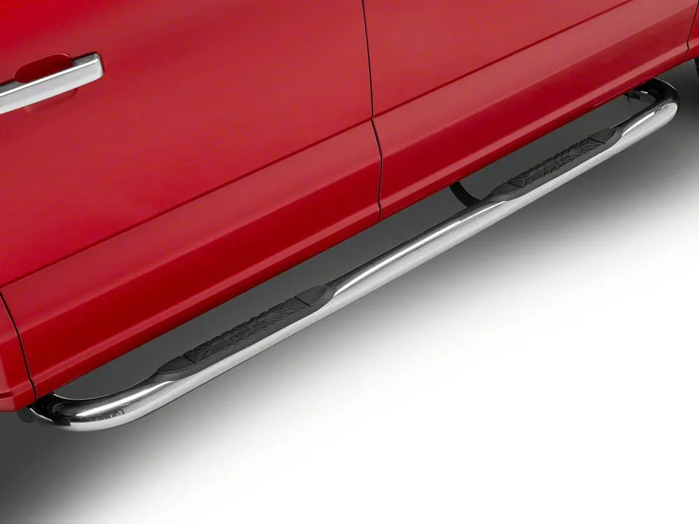 Barricade E-Series 3-Inch Stainless Steel Side Step Bars with 90° Bent Ends – Compatible with 2015–2025 F-150 SuperCrew