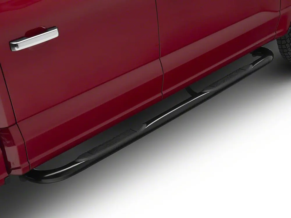 Barricade E-Series 3-Inch Black Side Step Bars with 90° Bent Ends – Fits 2015–2025 Ford F-150 SuperCrew