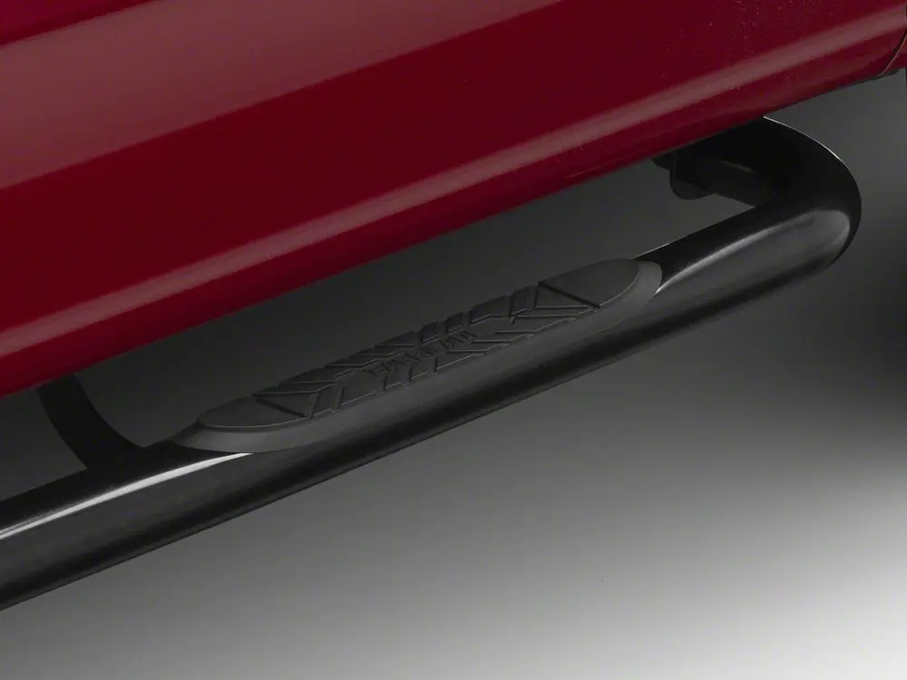 Barricade E-Series 3-Inch Side Step Bars With 90 Degree Bent Ends; Black (15-25 F-150 Supercrew) 2