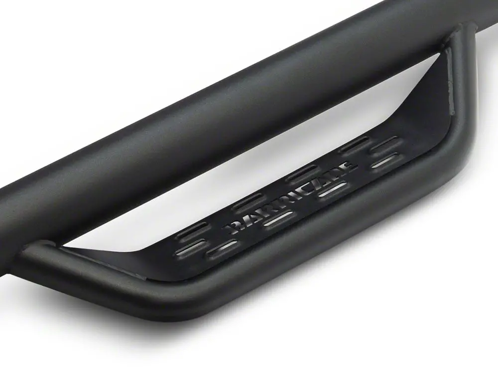 Barricade Tubular Drop Steps; Fine Textured Black Finish (15-25 F-150 Supercrew) 2