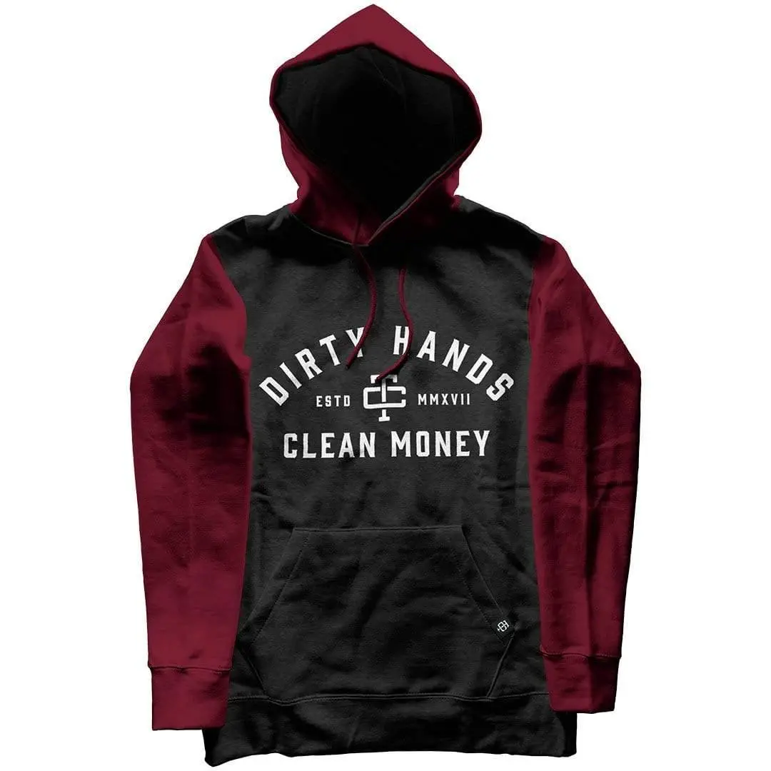 Dhcm Hoodie: Charcoal/Burgundy 1