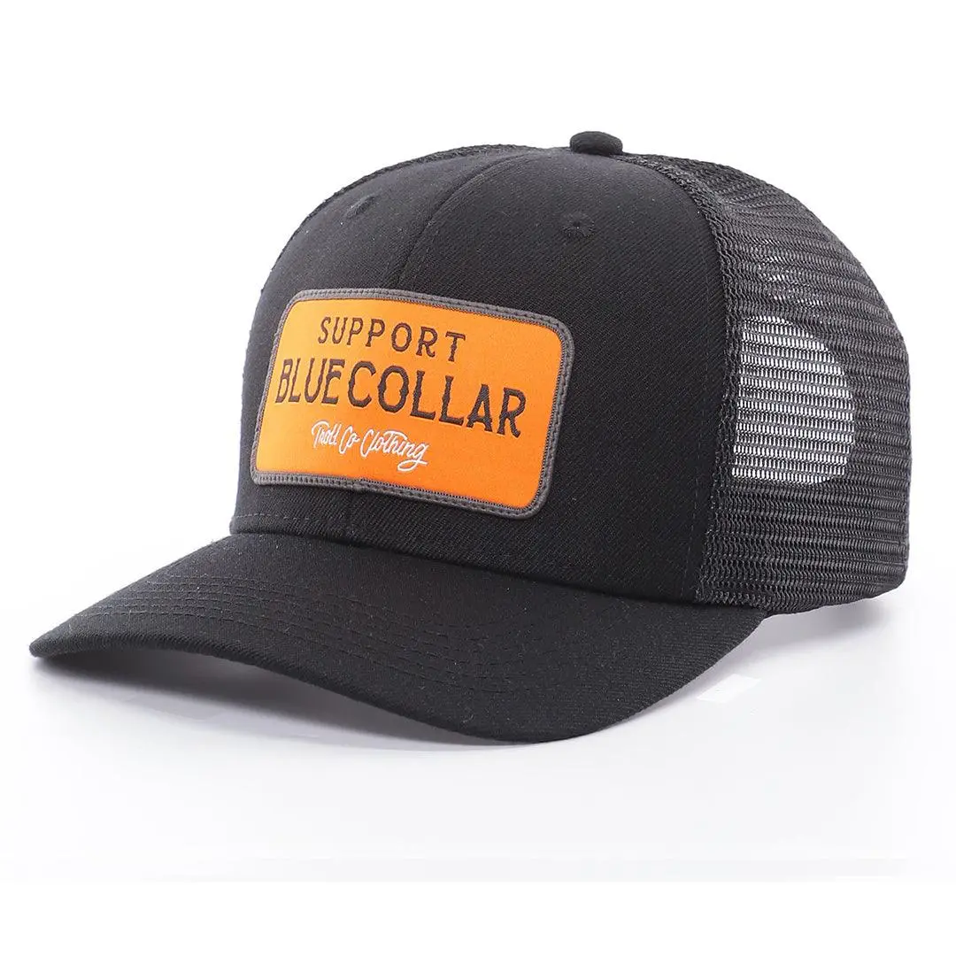 Fortify Meshback Hat, Black & Orange 1