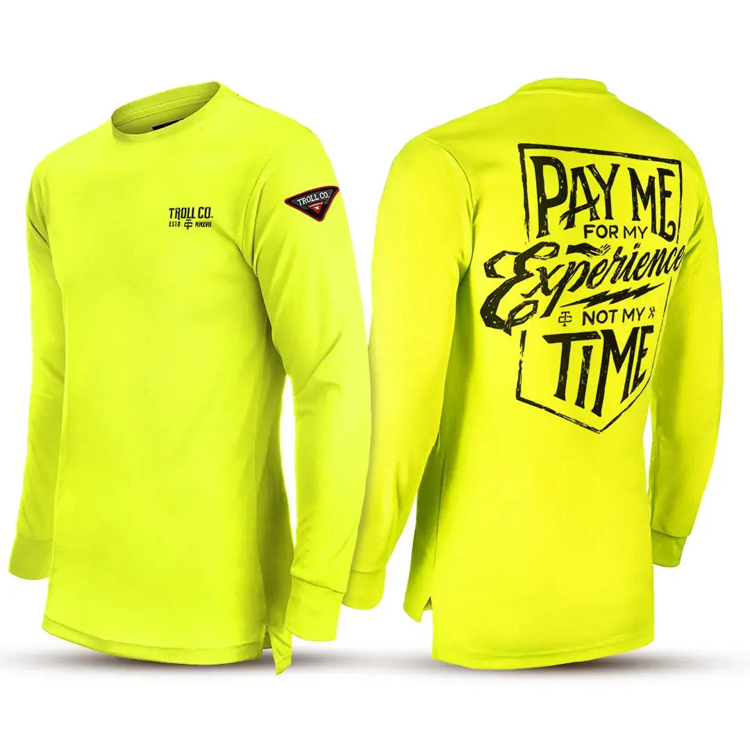 Men's Pay Me Hi-Vis Long Sleeve Tee 1