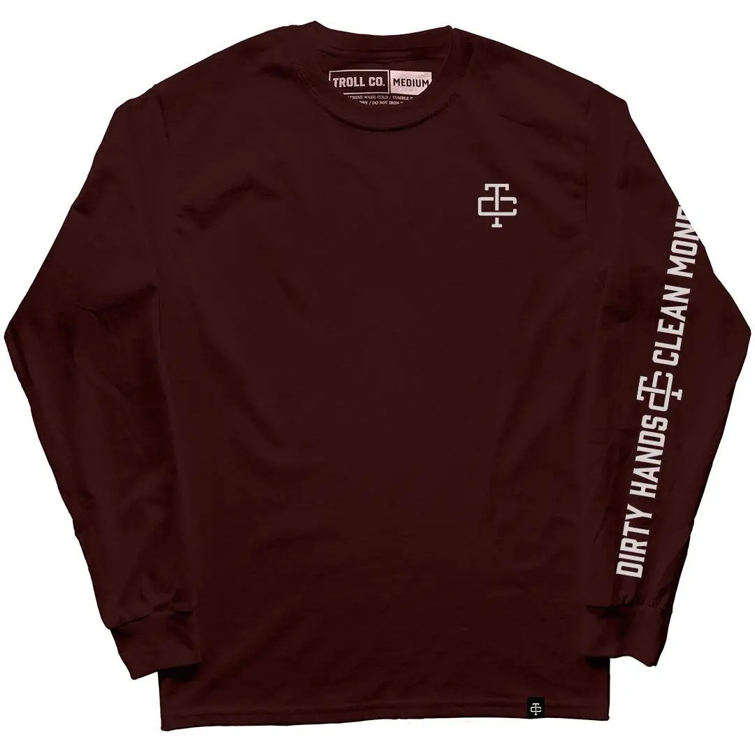 Grit Long Sleeve: Maroon 1
