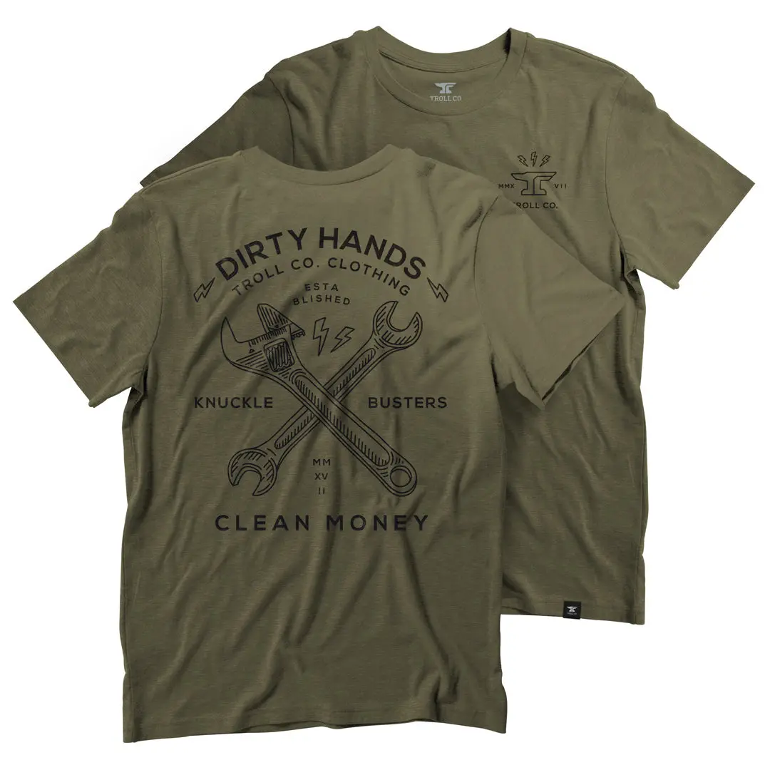 Men's Dhcm Twisting Wrenches T-Shirt, Military Green 1