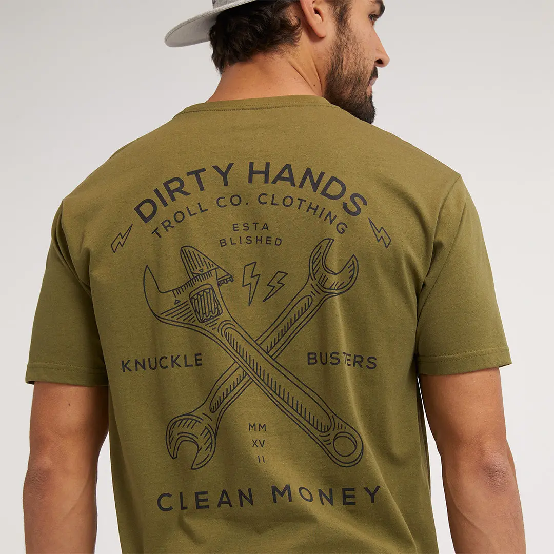 Men's Dhcm Twisting Wrenches T-Shirt, Military Green 7