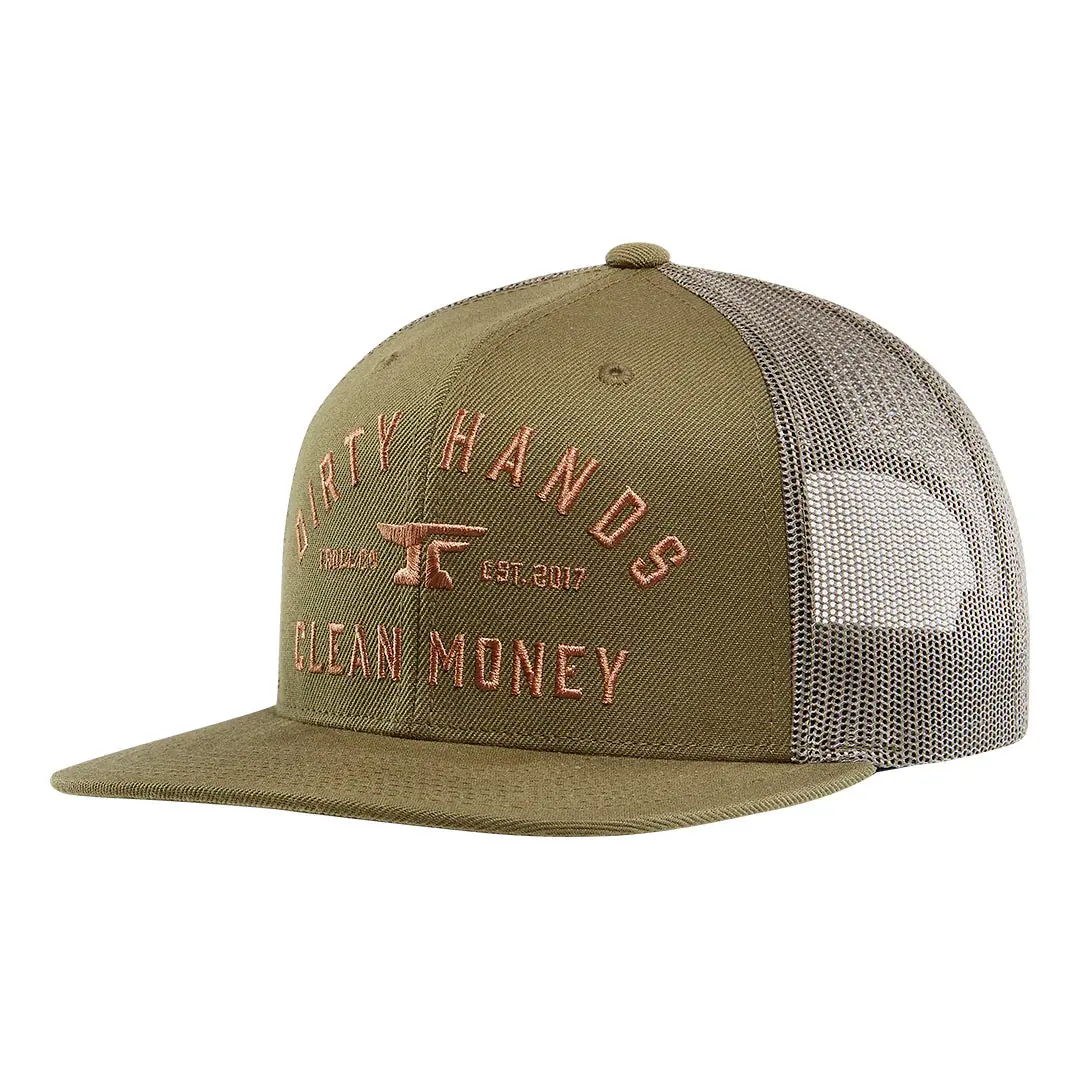 Dhcm Flat Bill Snapback Hat - Military Green 1