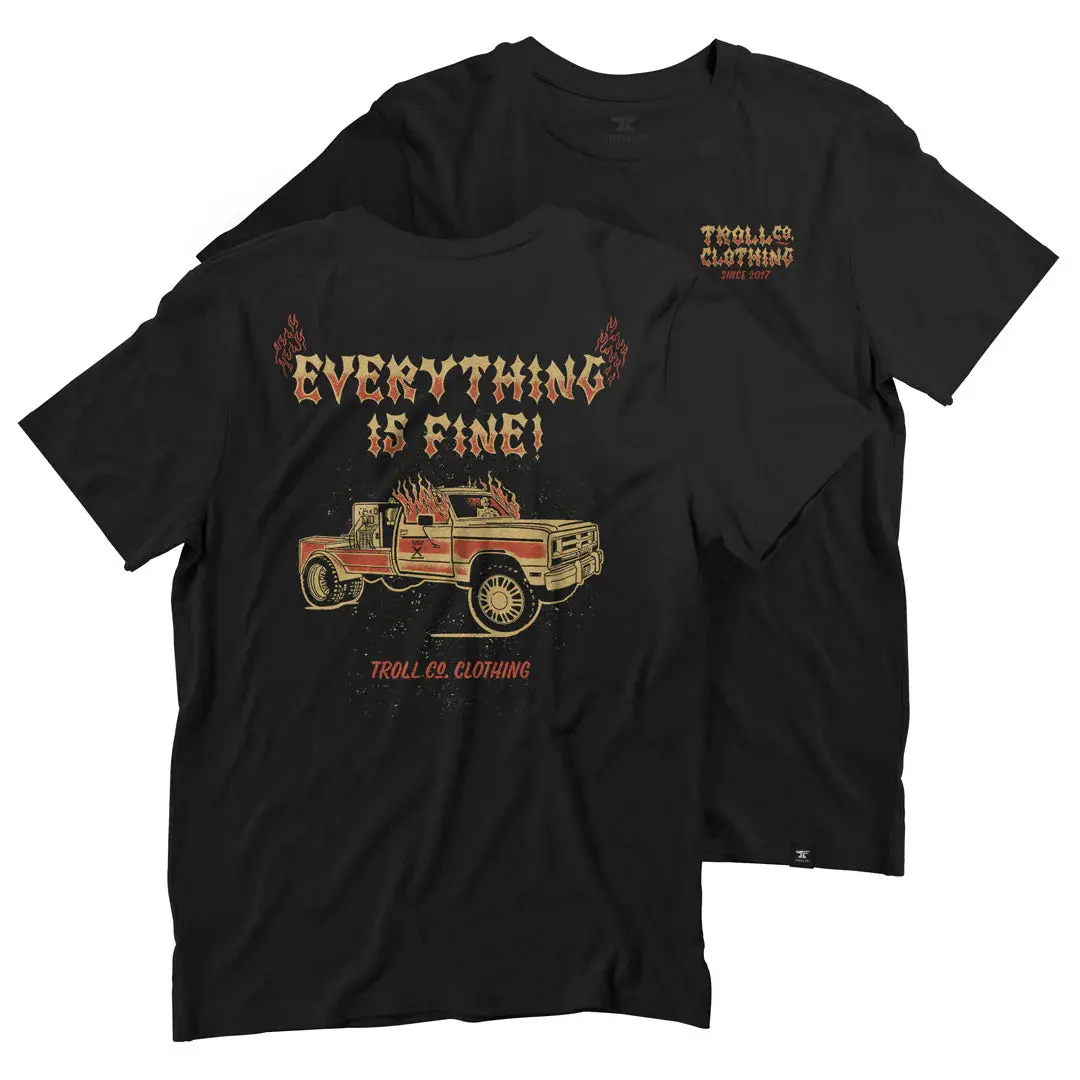 Everything Is Fine Ss Tee- Black 1