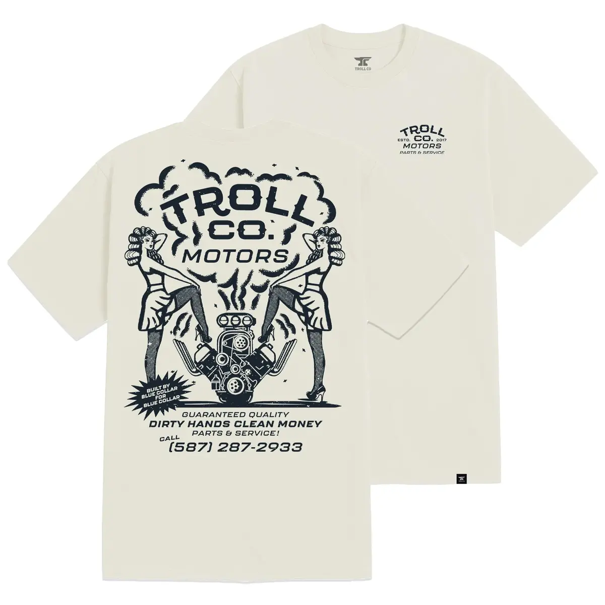 Troll Co Motors Ss Tee- Sand 1